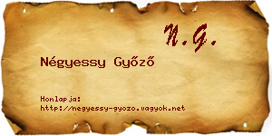 Négyessy Győző névjegykártya