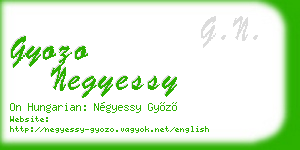 gyozo negyessy business card