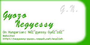 gyozo negyessy business card